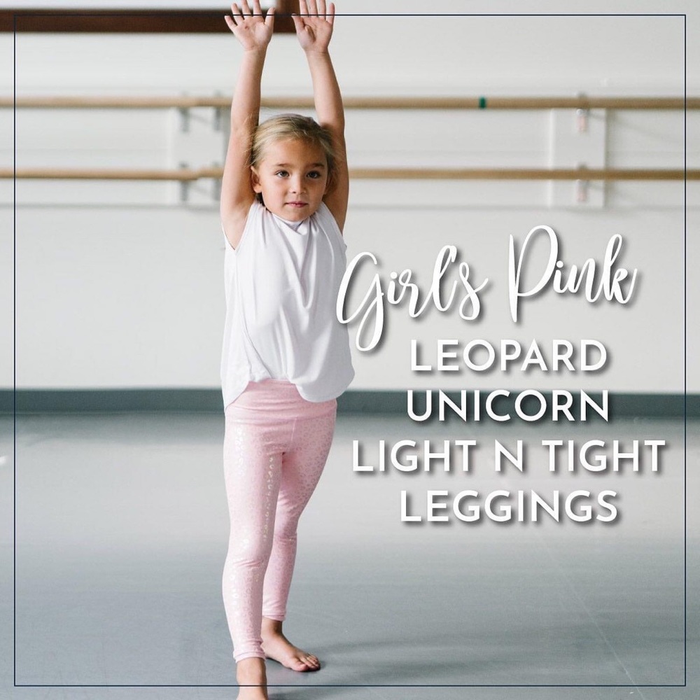 Zyia light n tight leopard unicorn NWOT size 10-11 kids size